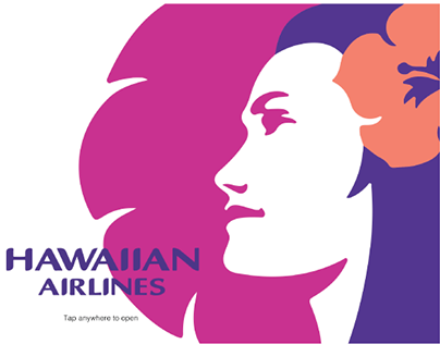 Hawaiian Airlines in-flight touchscreen