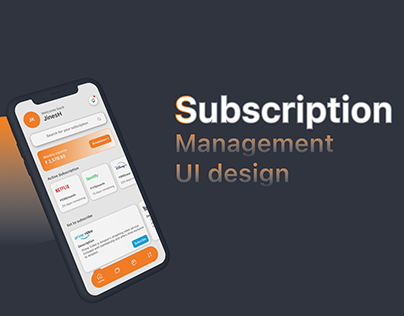 Subscription Management | UI design