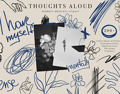 Thoughts aloud. Abstract Clip Art