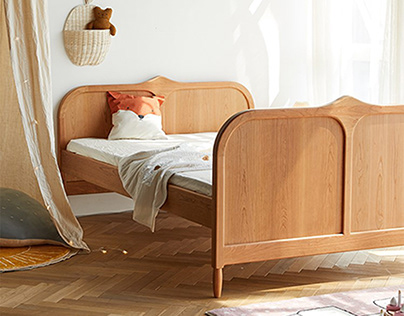 Solid wood bed design原创家具设计