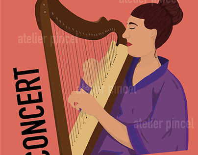 Affiche concert harpe