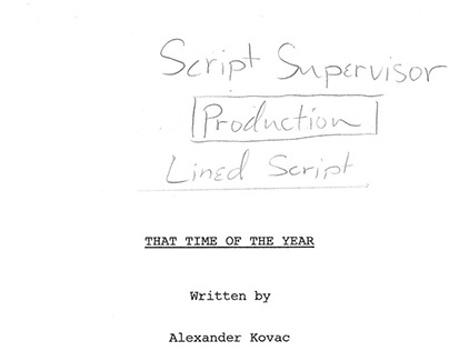 "That Time of the Year" Lined Script