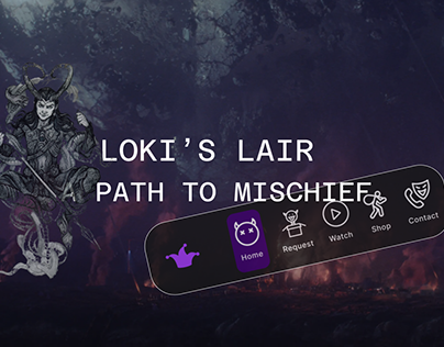 Loki's Lair - Mythical God Website Design