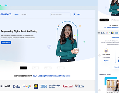 COURSERA-Redesign Landing Page
