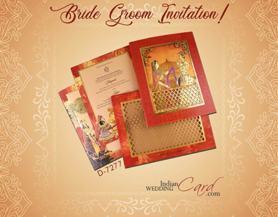 Bride-Groom Theme Wedding Invitation Cards