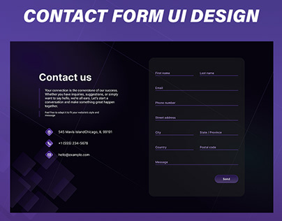 Contact Form UI Design