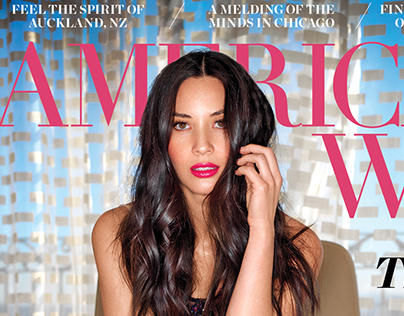 American Way May 2016 - Olivia Munn cover