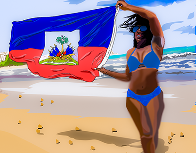 lady with the flag artwork