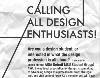 Calling All Design Enthusiasts // Flyer Design