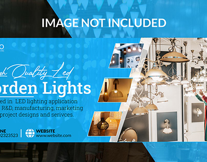 Modern led light social media cover design