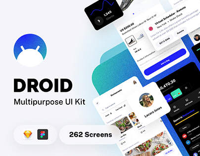 Droid Multipurpose UI Kit for Mobile Apps