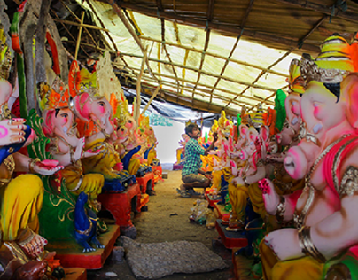 Lord Ganesha Idol making | India