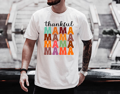 Thankful mama fall day t-shirt design
