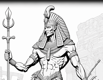 Egipsik bóg RA - projekt rysunku