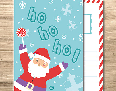 Christmas postcard - Santa