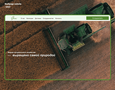 Сайт на Tilda для фермы натурального хозяйства