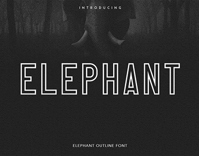 Free Elephant Outline Font