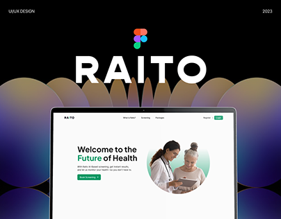 RAITO - AI Health Screening website UI design