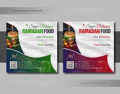 Ramadan Special Food Menu Social Media Post Design