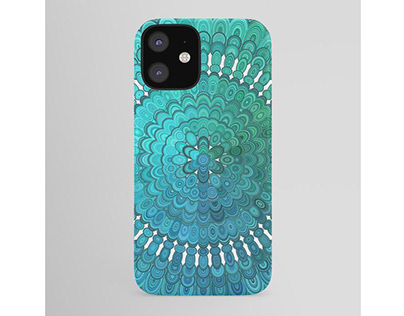 Turquoise Mandala iPhone Case