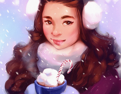 Girl with Hot Cocoa