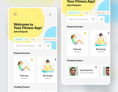 Fitness App Concept UI Design
