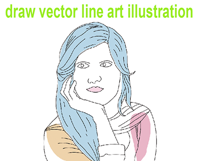 draw vector line art illustration