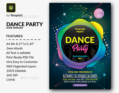Dance Party Flyer Template