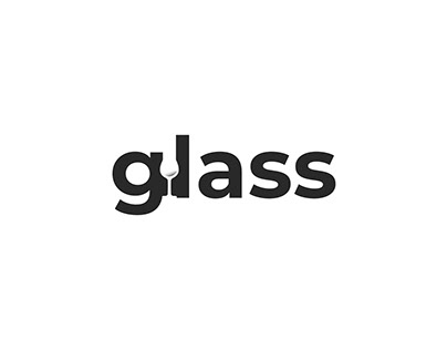 Wine Glass negative space logo