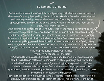 RAY - A Creative Writing Project