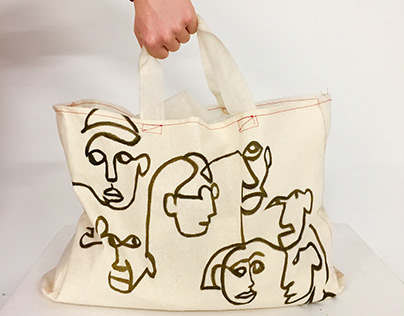 "Let Them Stare" recycled tote