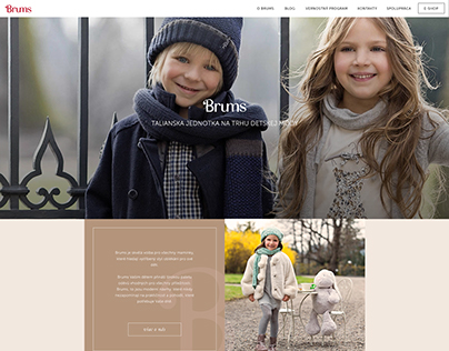 BRUMS website + e-shop
