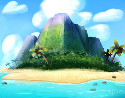 Background painting. Short: "Desert Island Graps"