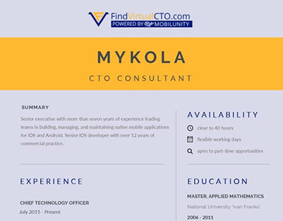 Mykola M. - Chief Technology Officer