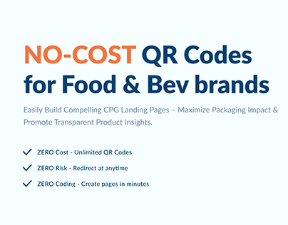 NO-COST QR Codes for Food & Bev brands