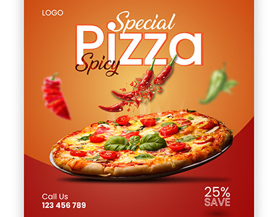 Special Pizza social media post design