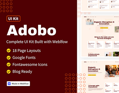 Adobo - UI Kit Built with Webflow