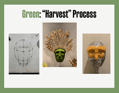 Green: "Harvest" process