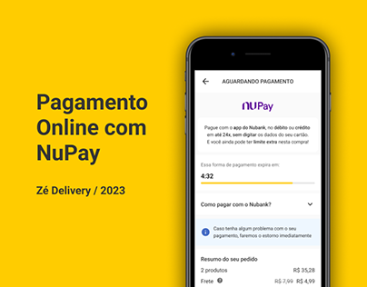 NuPay no Pagamento Online - Zé Delivery