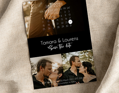 Printed save the date invitation