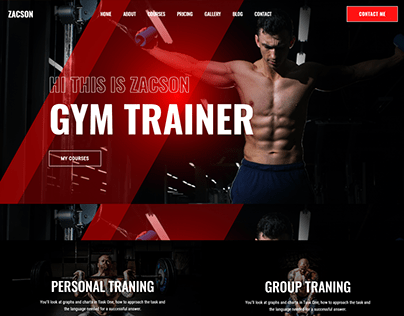 gym trainer website