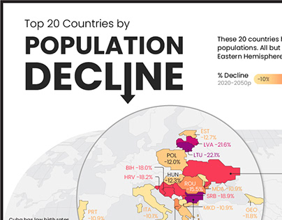 Top 20 Countries by Population Decline