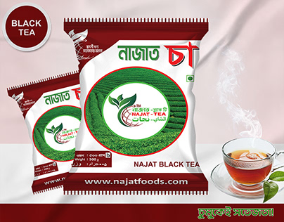 Black tea packaging design .