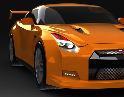Nissan GT-R R35 in solid works