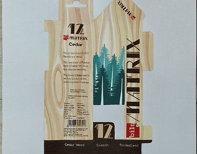 Package Design for Bilt Matrix Cedar Wood Pencils