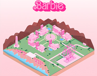 Barbie world isometric