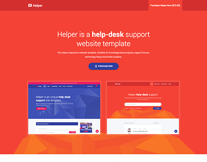 Helper - Help Desk Website Template