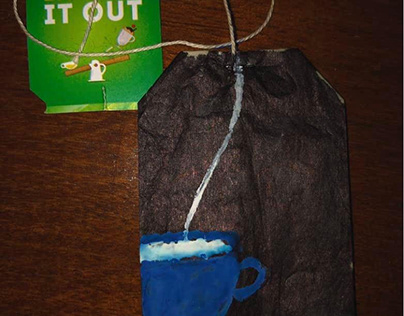 Drawing on tea bags