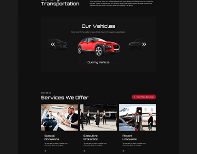Luxury Transportation Website Design