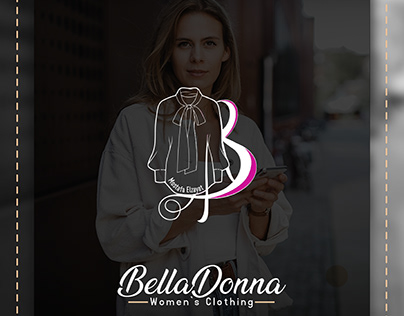 "BellaDonna" Logo for a women's shirt company